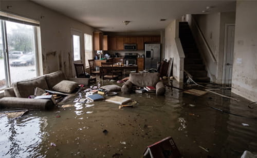 Florida public adjuster assessing flood damage for homeowners insurance claim