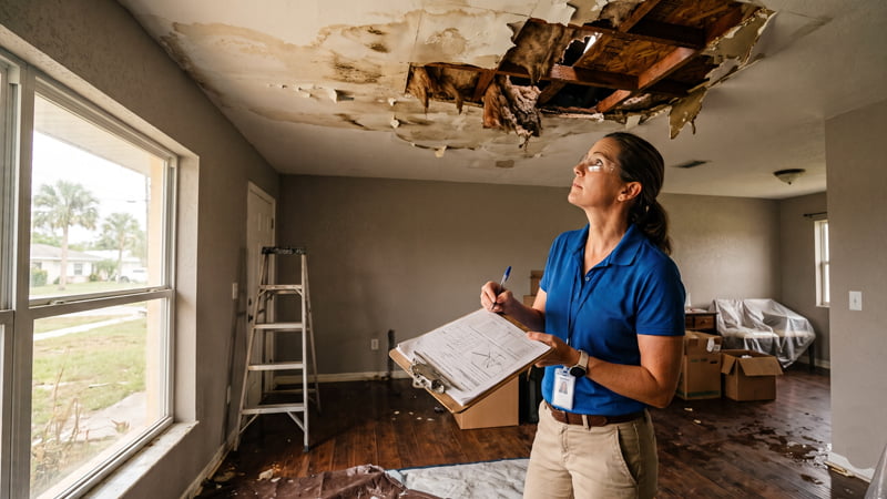 what is a public adjuster inspecting property damage in Florida