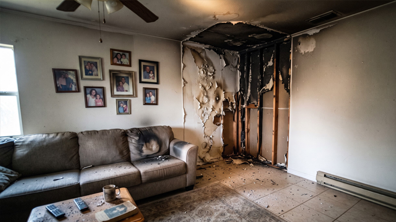 fire damage claims smoke and soot damage in Florida home